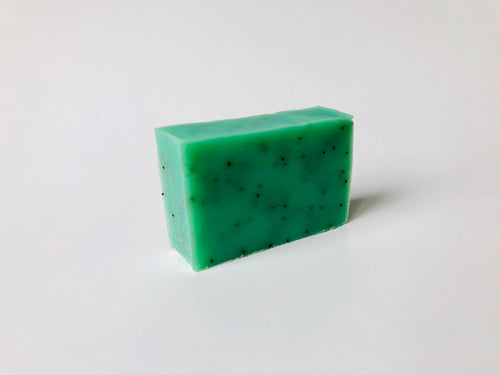 Lemongrass bar soap with poppy seeds