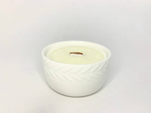 SOY WAX Candle-Ceramic bowl-Sea salt & Sage aroma
